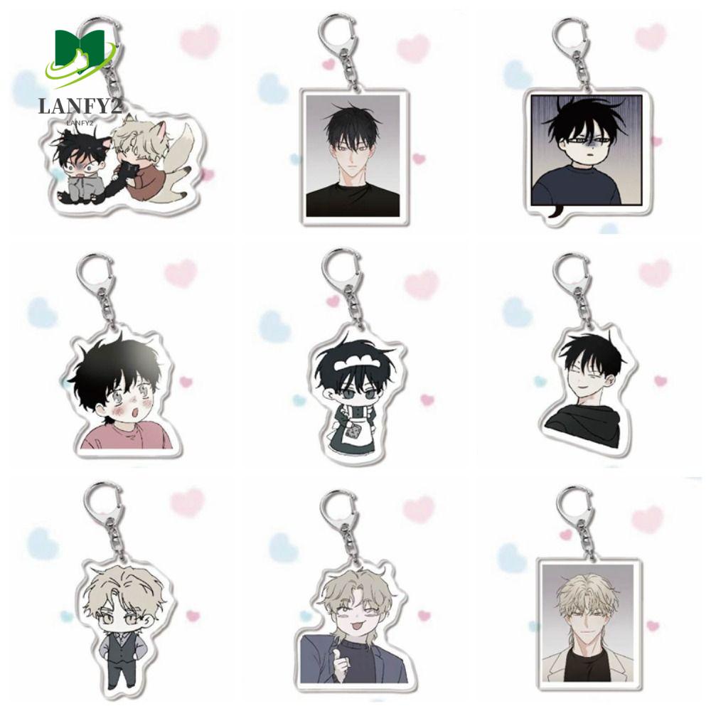 Alanfy Yaoi พวงกุญแจอะคริลิค จี้ฟิกเกอร์ การ์ตูนอนิเมะ BL มังงะ Yaoi สไตล์เกาหลี สร้างสรรค์ ของขวัญสําหรับเด็ก