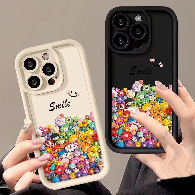 เคสโทรศัพท์สกรีนลายSmile กันกระแทก สำหรับ 12 14 PRO MAX 15 PLUS X XR XSMAX 11 ทุกรุ่น #913