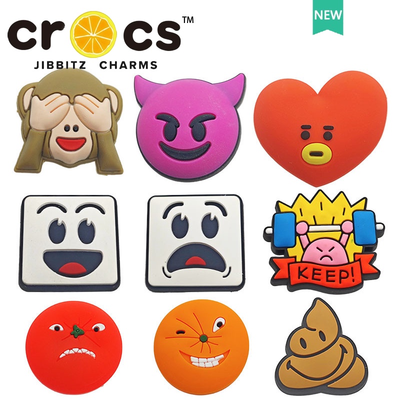 JIBBITZ cross charms ตัวติดรองเท้า อิโมจิดอกไม้ ตัวติดรองเท้า cross