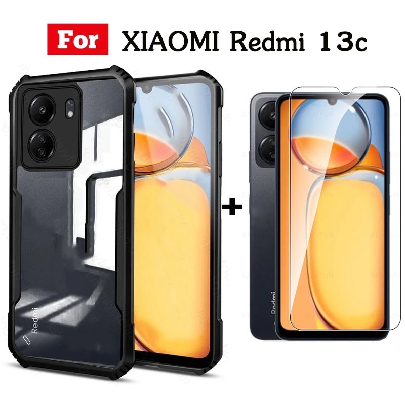 109.[ส่งจากไทย] Case redmi 13c  A3 ป้องกันเลนส์กล้อง เคสกันกระแทก เคสหลังใส ขอบนิ่มหลังแข็ง เคสโทรศัพท์ XIAOMI Redmi 13C