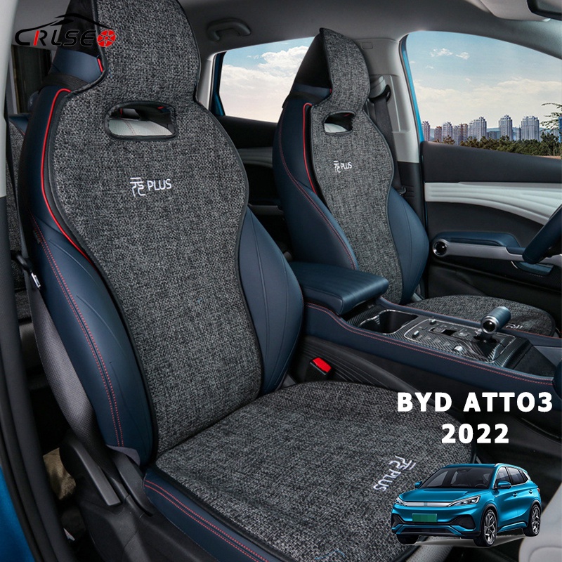 CRLSEO สำหรับ BYD Atto 3 Yuan PLUS 2022 เบาะรองนั่งรถยนต์ ผ้าคลุมเบาะรถยนต์ ปลอกเบาะรองนั่ง ของแต่งรถยนต์