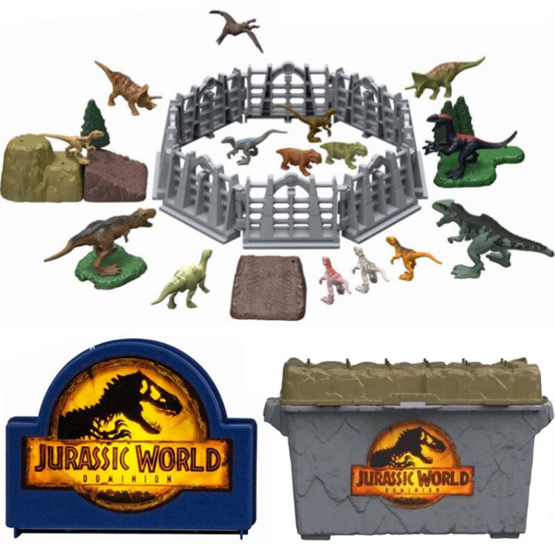 Jurassic World Dominion Minis ON-THE-GO ชุดไดโนเสาร์อันตราย 15 ชิ้น ชุด 31 ชิ้น ฉากร่ํารวย ของเล่นเพื่อการศึกษา สําหรับเด็ก ของขวัญ