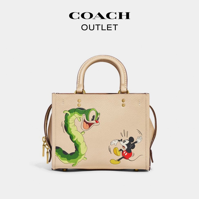 COACH กระเป๋าสะพายข้าง กระเป๋าถือ DISNEY Mickey and Mr. Caterpillar ROGUE Tote Bag CH461