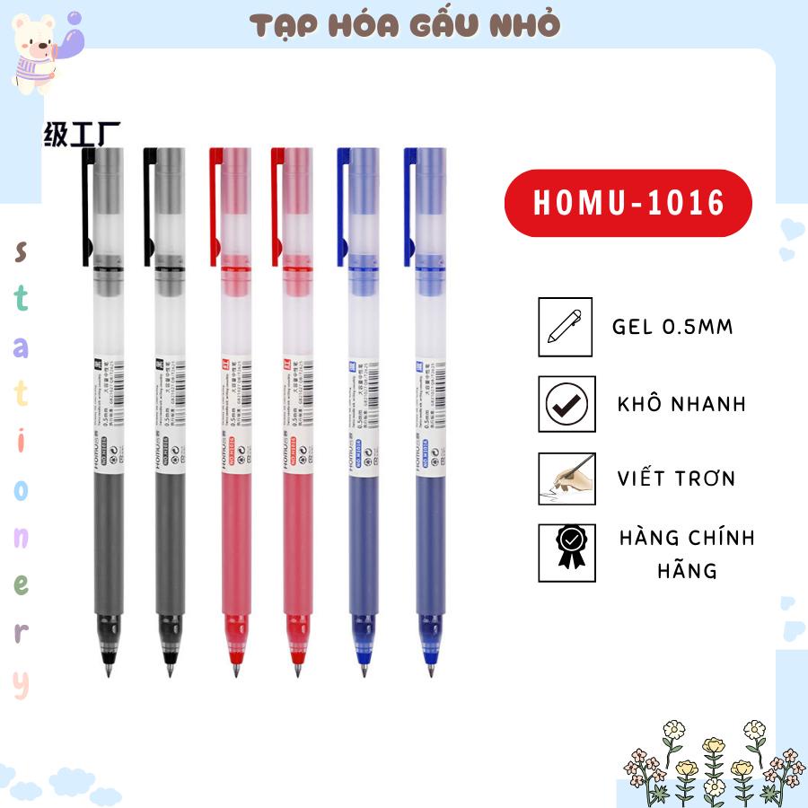 Homu No.H1016 ปากกาเจลพร ้ อมหมวกหมึก Blue, Red, Black [taphoagaunho ]
