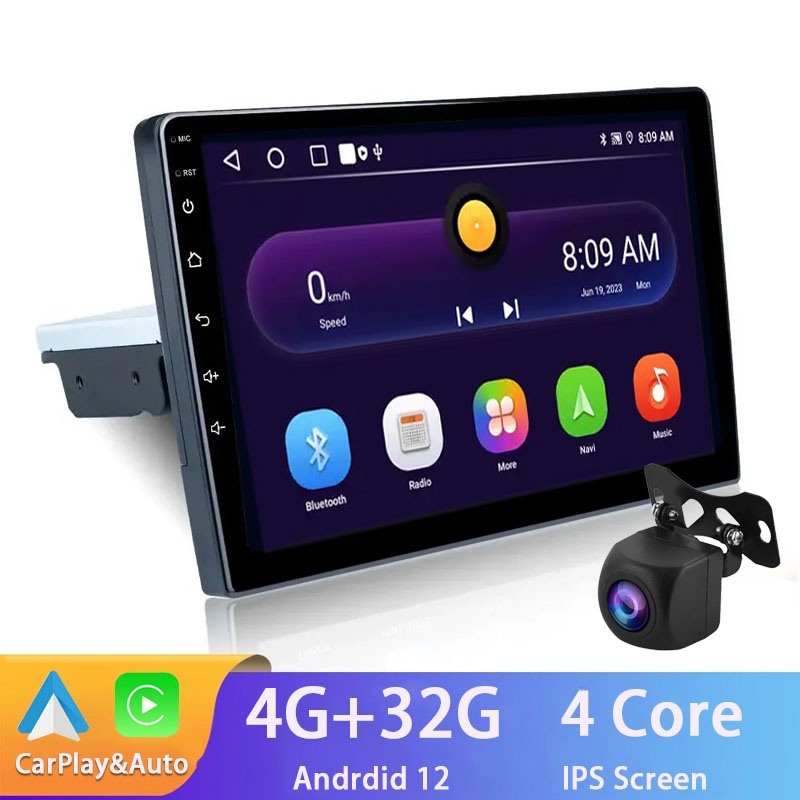 1DIN จอแอนดรอยด์ติดรถยนต์ 4G+32G Apple CarPlay 7 นิ้ว / 9 นิ้ว / 10 นิ้ว จอแอนดรอย ด้วย GPS / WIFI /