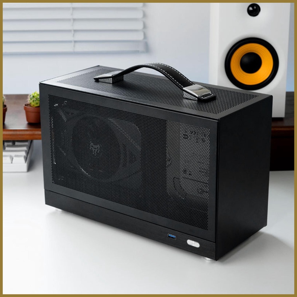 เคสเปล่า แบบหนา ขนาดเล็ก แบบพกพา สําหรับคอมพิวเตอร์ตั้งโต๊ะ Micro ITX PC