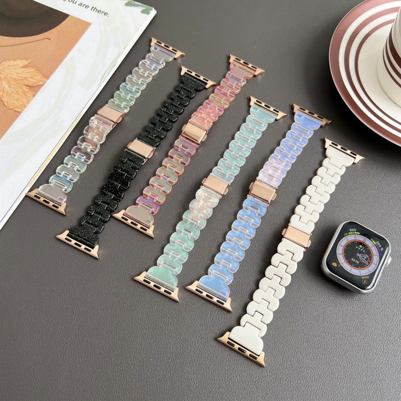 สายนาฬิกาข้อมือ PC แม่เหล็ก ลายผีเสื้อ สําหรับ Apple Watch series Ultra2 Ultra 9 8 7 6 5 4 3 2 1 ES iwatch 49 มม. 45 มม. 44 มม. 42 มม. 41 มม. 40 มม. 38 มม.
