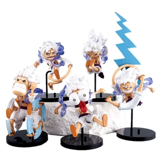 โมเดลฟิกเกอร์ PVC รูปปั้นอนิเมะ One Piece Nika Luffy Gear 5 5 ชิ้น ต่อชุด