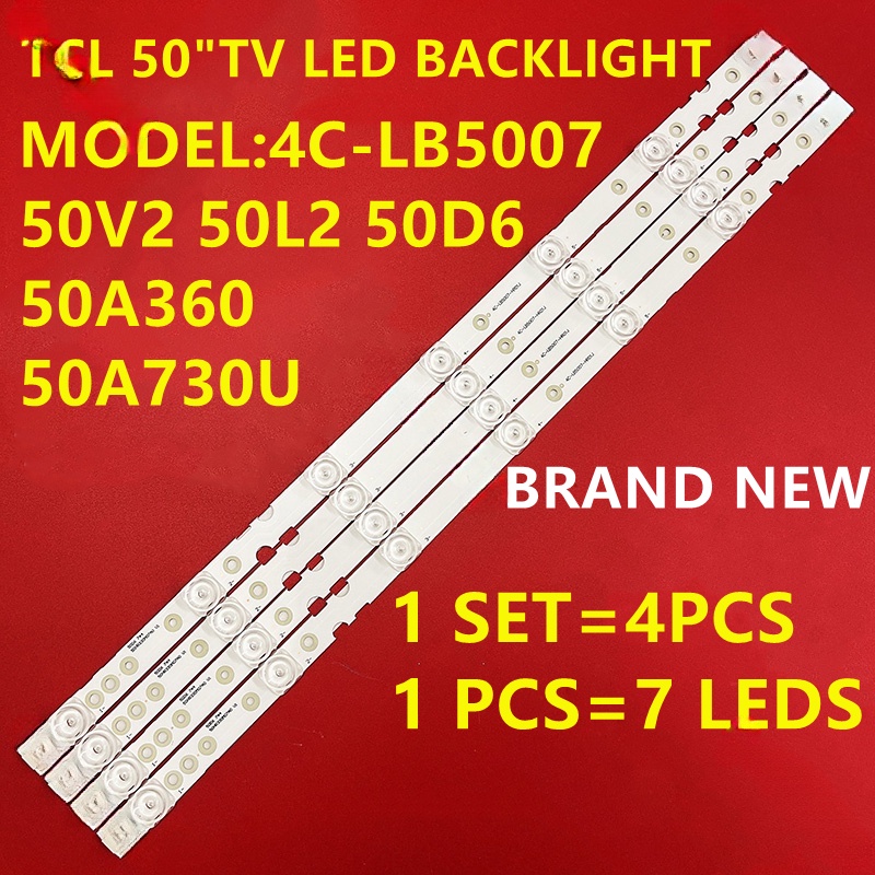 ใหม่ 1 ชุด 50P8M 50L2 50D6 50A360 50A730U 50P65US 50 "TV LED BACKLIGHT YHE-4C-LB5007-YH02/04J 4C-LB5