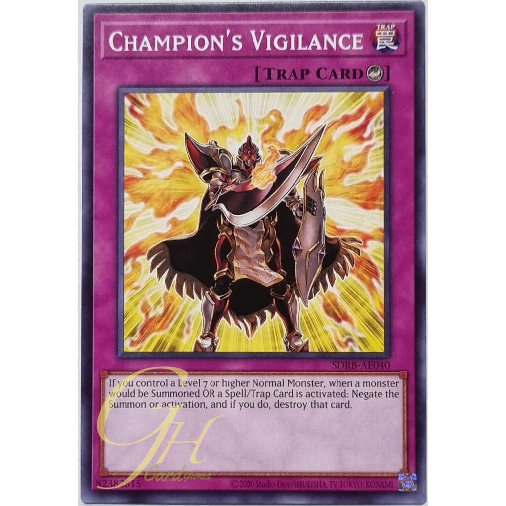 Yugioh [SDRB-AE040] Champion's Vigilance (Common)