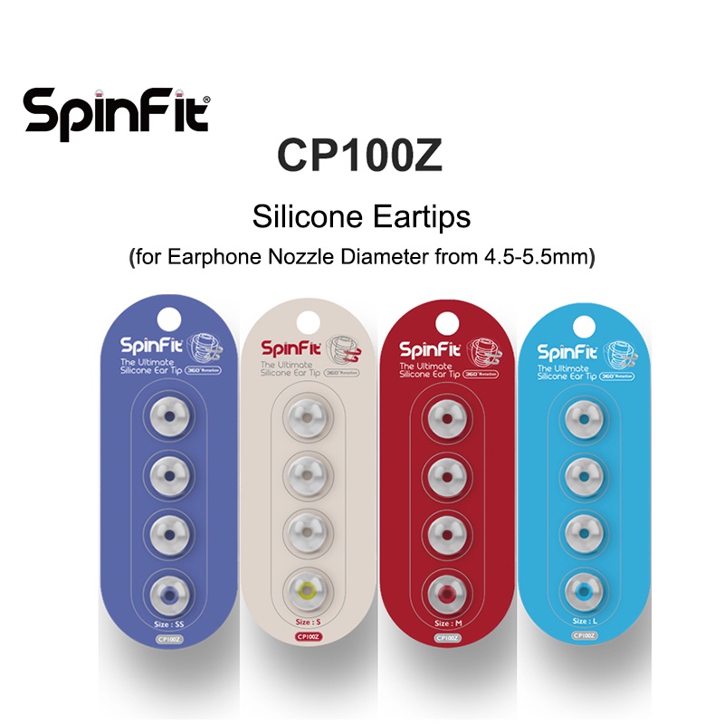 Spinfit CP100Z จุกหูฟังซิลิโคน หมุนได้ 360 องศา สําหรับหูฟังไร้สาย KZ TRN Eerphone
