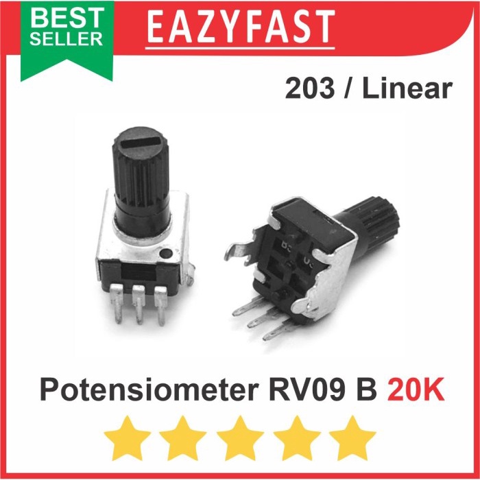 Potentiometer RV09 B 20K 20 K B20K Pot Potentiometer Potentio Meter Trimpot