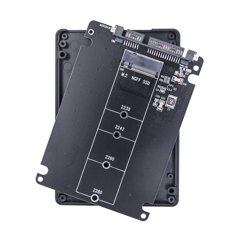 ใหม่เพิ่มบนการ์ด M.2 ถึง SATA 3.0 6Gbps 2.5" Riser Board NGFF M.2 SATA SSD อะแดปเตอร์ B Key รองรับ 2230 2242 2260 2280 M.2 SATA SSD