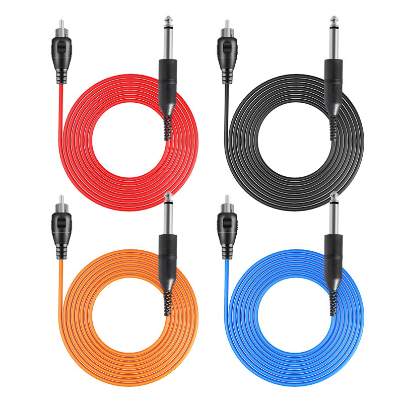 สายไฟซิลิโคน Rca คุณภาพสูง สําหรับเครื่องสัก 1 ชิ้น