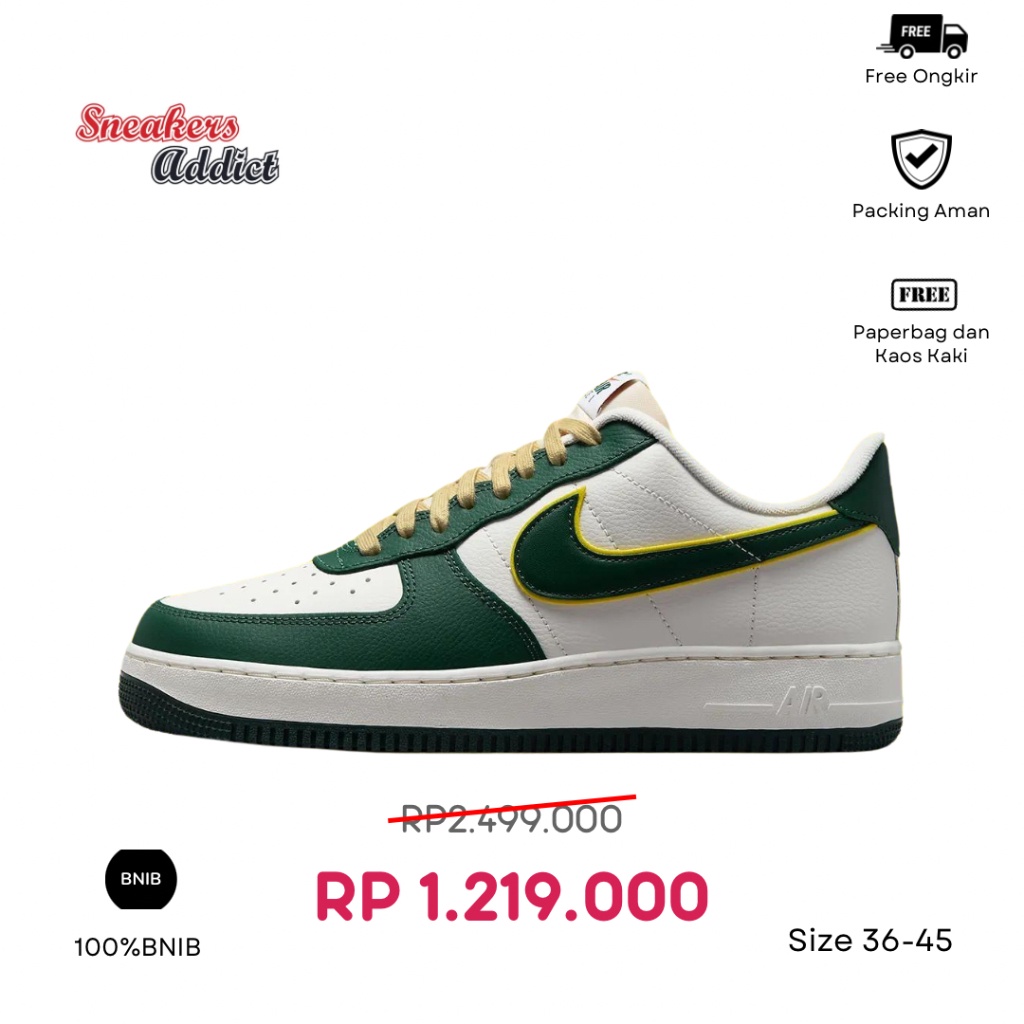 Sepatu Sneakers Nike Air Force 1 07 Sail Noble Green BNIB Global Market แฟชั่น