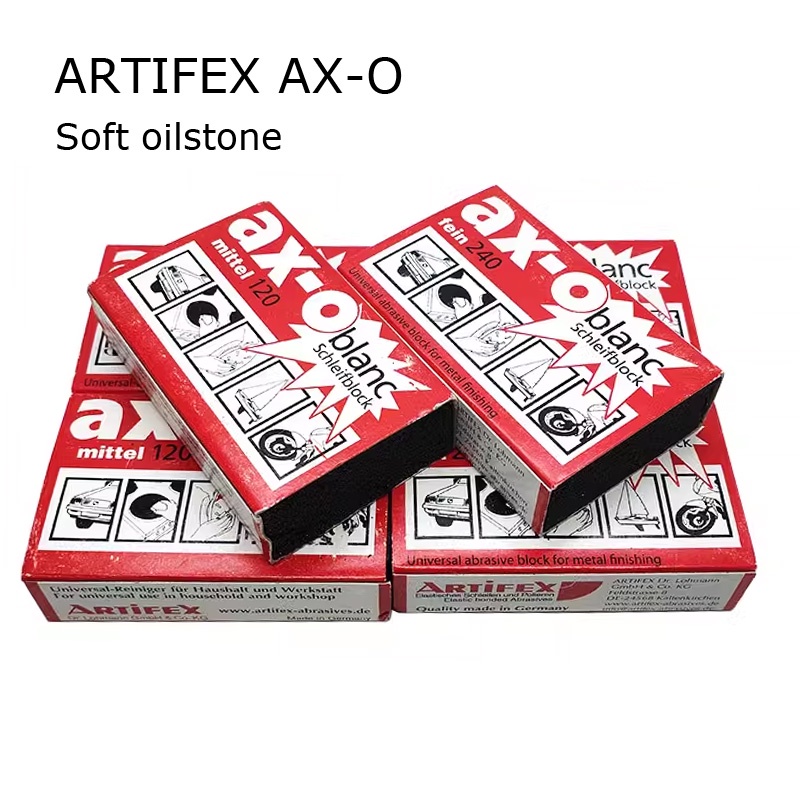 1pcs ARTIFEX AX-O ยาง Soft Oilstone สําหรับตัดลวดโลหะ WEDM ขัดบล็อก Scratch ซ่อมสนิมกําจัด 80x50x20 มม.