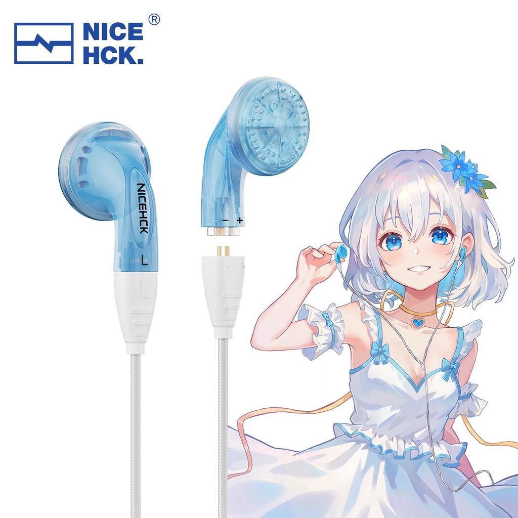 Nicehck YDX ชุดหูฟังไมโครโฟน 14.8 มม. HiFi IEM 0.78 มม. 2Pin ถอดออกได้ สําหรับเล่นเกม