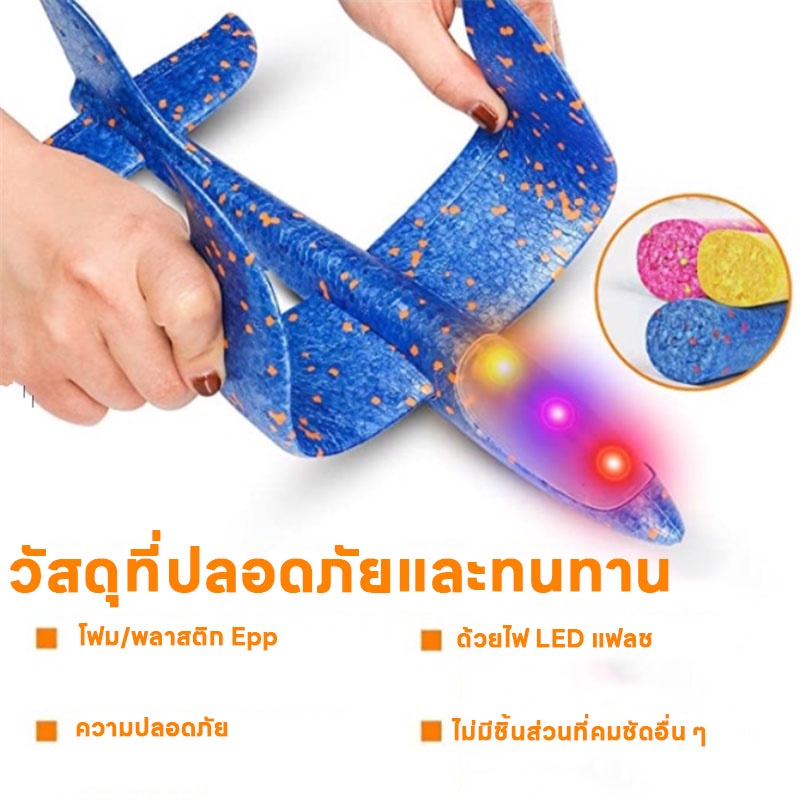 พร้อมส่ง เครื่องบินหนังสติ๊ก เครื่องบินโฟม เครื่องบินร่อนของเล่นสำหรับเด็ก ของเล่นกลางแจ้ง ของเล่นเด็ก ราคา ถูกที่สุด ดีลบีเคเค แกลเลอรีภาพที่ 6