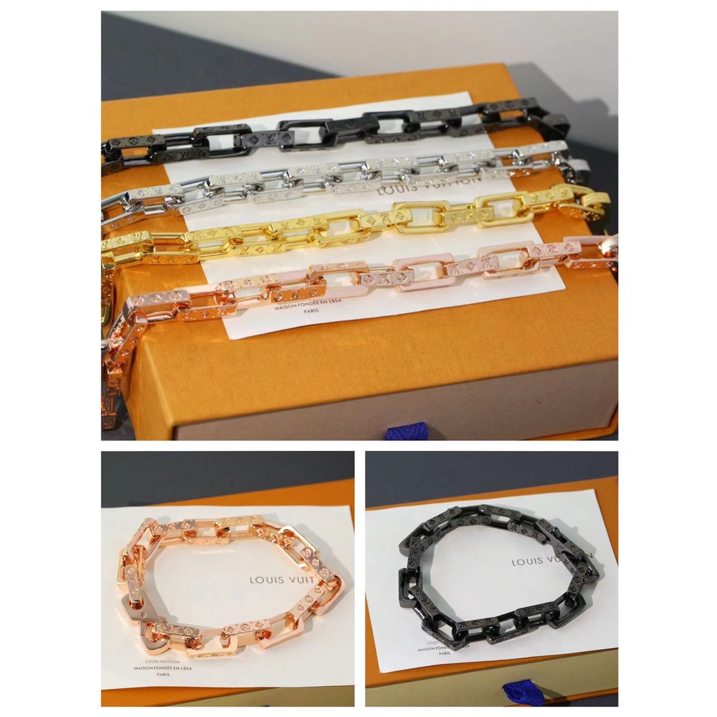 L-home-V สร้อยข้อมือเหล็กไทเทเนียมสําหรับเครื่องประดับวันเกิดวันวาเลนไทน์ของผู้ชายเครื่องประดับหรูหรา/ 12260