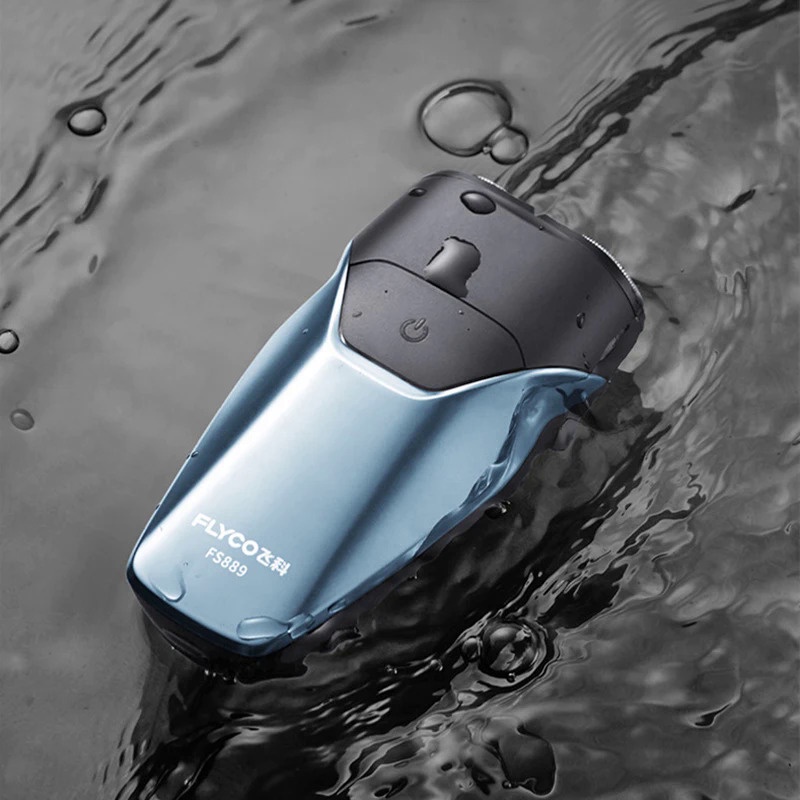 AIKIN Flyco FS889 FS888 เครื่องโกนหนวดไฟฟ้าใบมีดคู่ทั้งร่างกายซักผ้าเครื่องโกนหนวด 1 ชั่วโมง USB ชาร