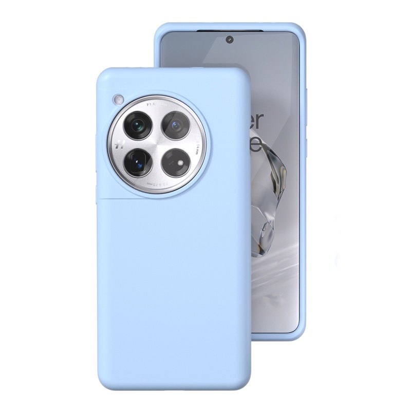 สําหรับ OnePlus 12 Flocking Case ELVEV ซิลิโคนเหลวนุ่มสวย Flocking ภายในฝาครอบป้องกันเต็มรูปแบบ