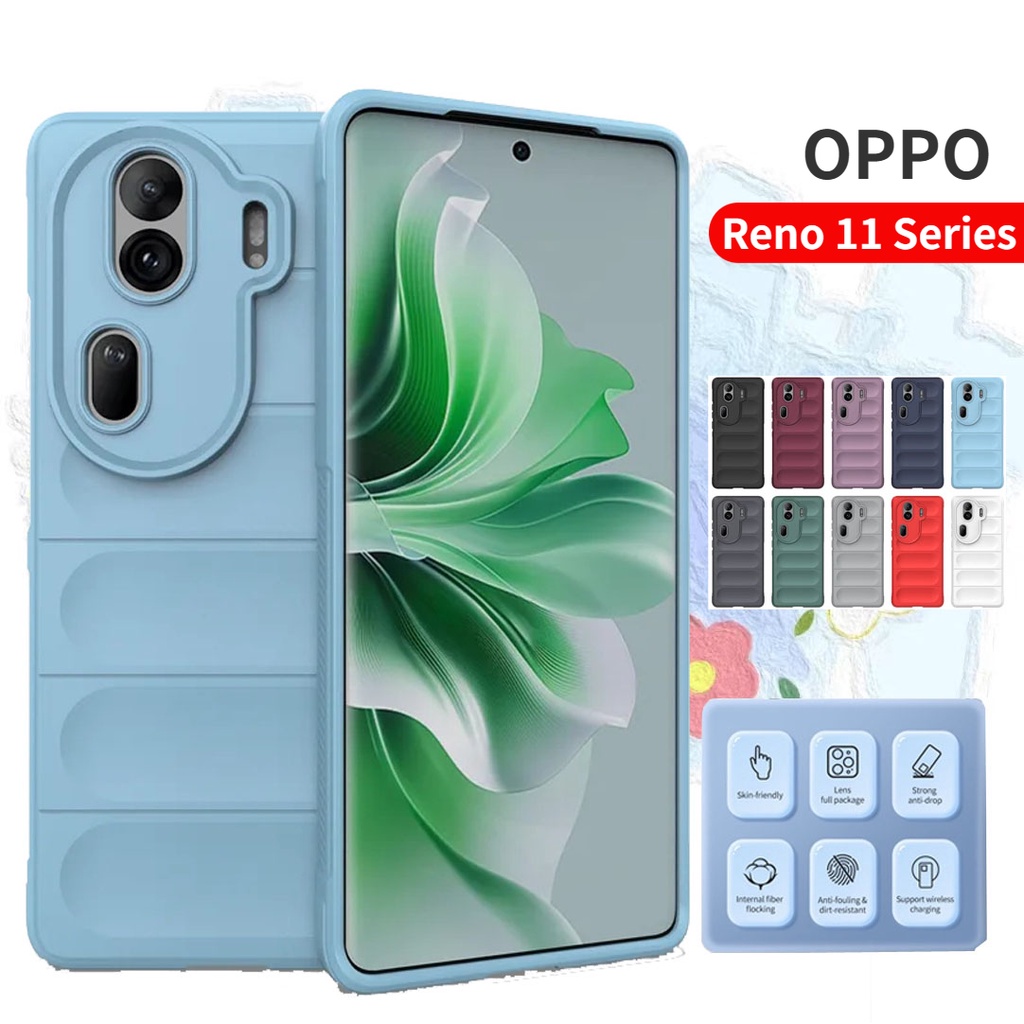 เคสโทรศัพท์ซิลิโคน แบบนิ่ม กันกระแทก ป้องกันกล้อง สําหรับ OPPO Reno 11 Pro 11F 5G 4G 2023 Reno11 11Pro Reno11Pro Reno11F