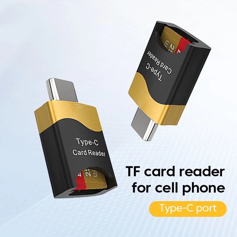 Twitch Mini Type-C TF Card Reader Mobile OTG Micro SD อลูมิเนียมอัลลอยด์ซ่อนการ์ดช่องเสียบเสียบแฟลชไดรฟ์