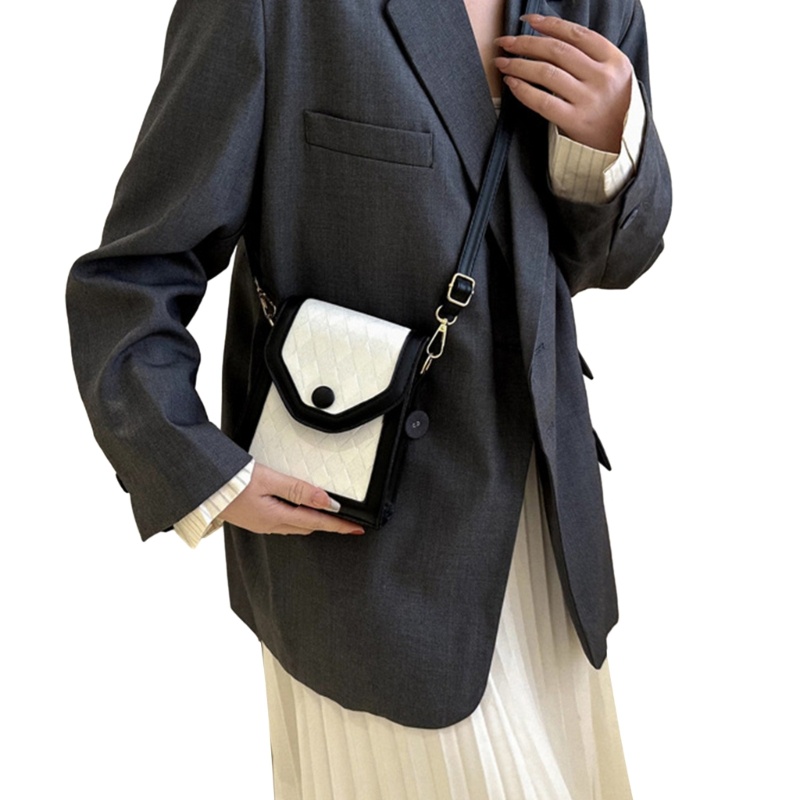 Blove* Square Bag กระเป๋าสะพายข้าง กระเป๋าอินเทรนด์ Lattice Texture Bag กระเป๋าสะพายอเนกประสงค์