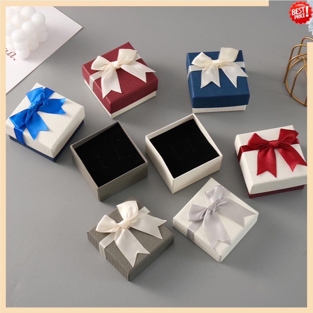ขายส่งต่างหูสี่เหลี่ยมสร้อยคอแหวนโบว์โบว์กล่องบรรจุภัณฑ์, กล่องเก็บเครื่องประดับสวรรค์ครอบคลุมและกล่องเก็บเครื่องประดับ