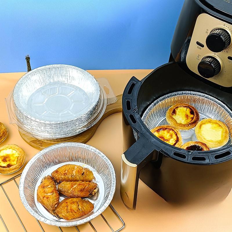 ถาดอลูมิเนียมฟอยล์ ขนาด 6นิ้ว/8นิ้ว ทนความร้อน กันน้ํามัน กระทะย่าง สําหรับหม้อทอดไร้น้ํามัน เตาอบ #D-0043