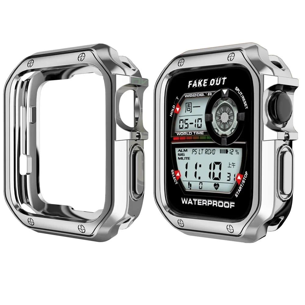 เคส TPU กันชน สําหรับ Apple Watch ultra 2 49 มม. 45 มม. 41 มม. 44 มม. 40 มม. 42 มม. 38 มม. iWatch Series 9 8 6 5 4 3 SE 7