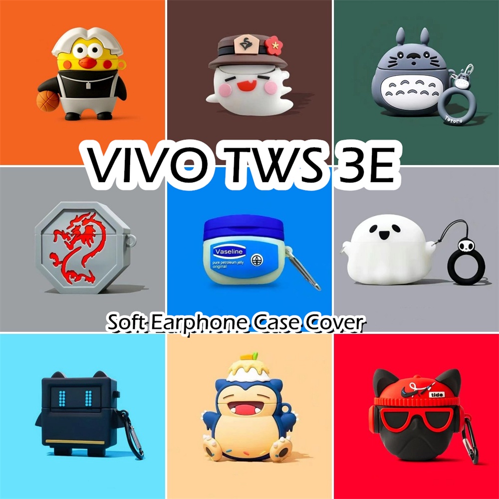 【ส่วนลด】เคสหูฟังซิลิโคนนิ่ม กันตก ลายการ์ตูน หมายเลข 2 สําหรับ VIVO TWS 3E