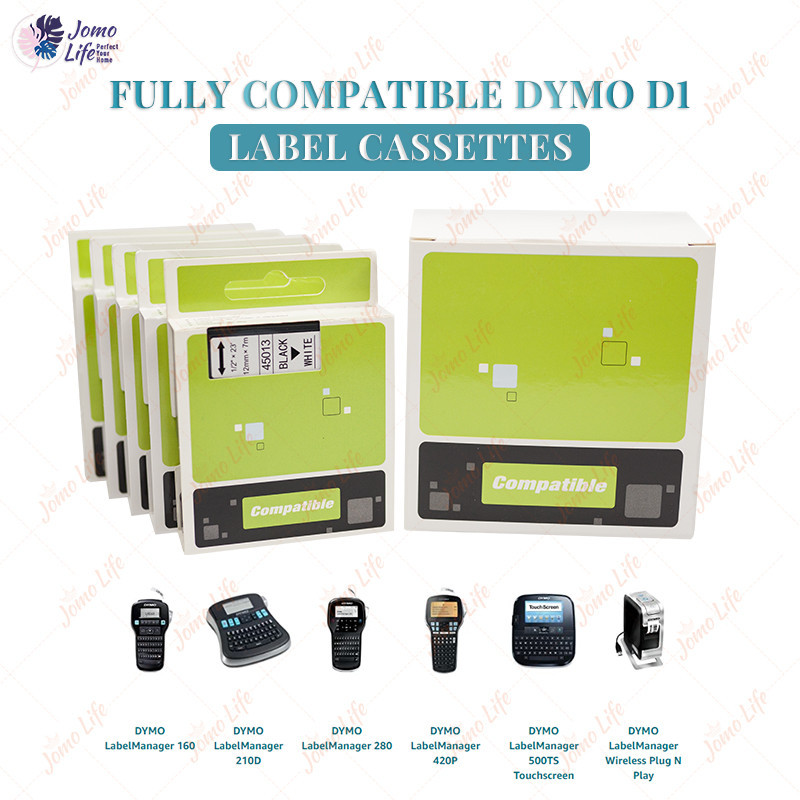 Label Maker Tape Compatible DYMO D1 Label Cassette 45013 S0720530 เปลี่ยนสําหรับ DYMO D1 A45013 สีดํ