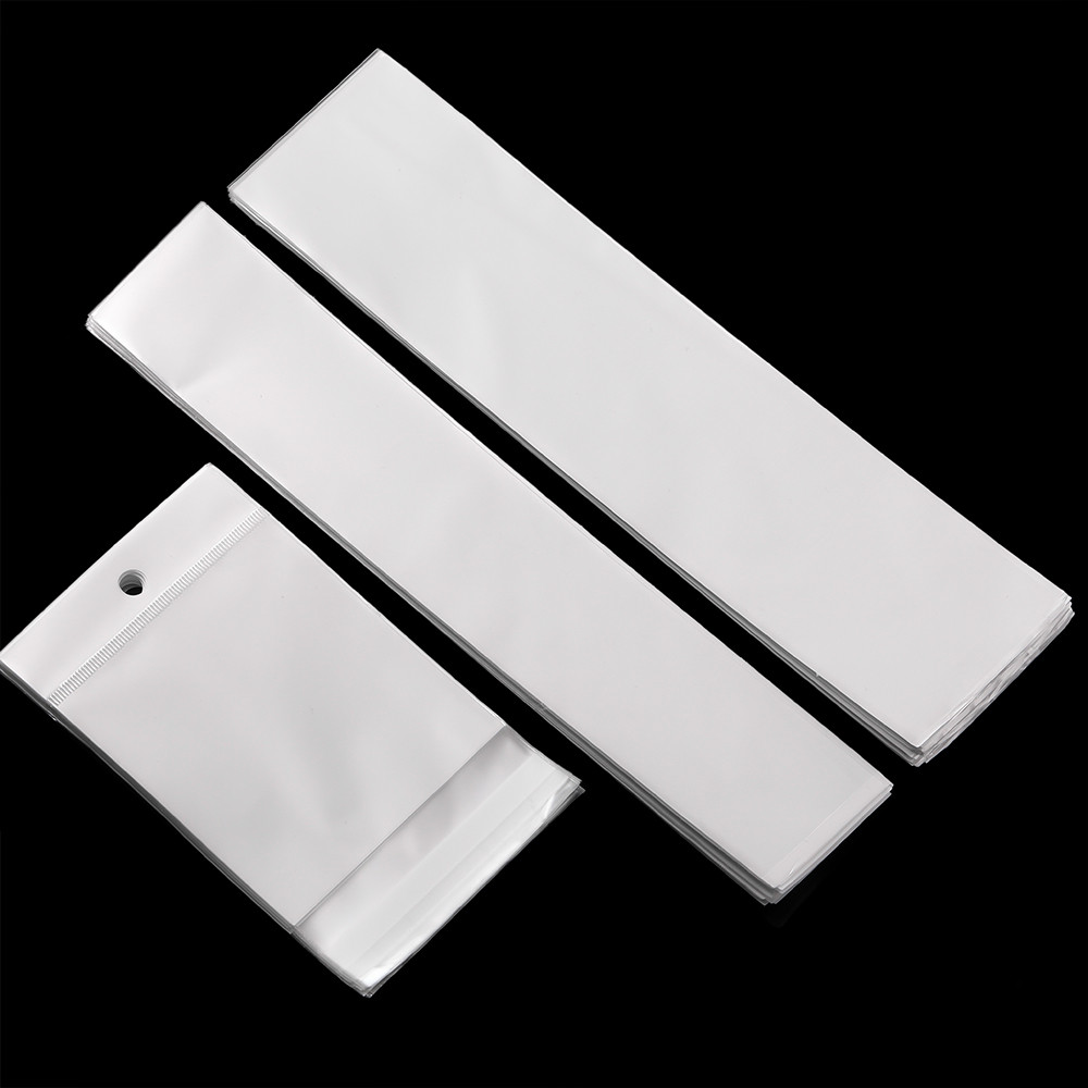 ถุงแก้ว ถุงซิปOPPสีขาว 100ชิ้น สำหรับเก็บเครื่องประดับ กระเป๋าใส่อุปกรณ์แฮนด์เมด