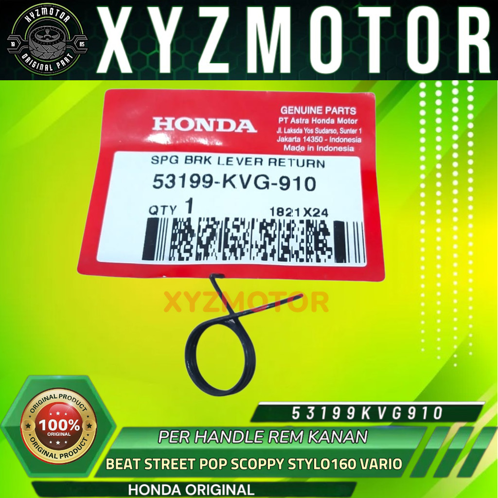 แฮนด์เบรกขวา SPRING สําหรับ BEAT STREET POP STYLO160 SCOOPY VARIO 125 150AHM 53199-KVG-910