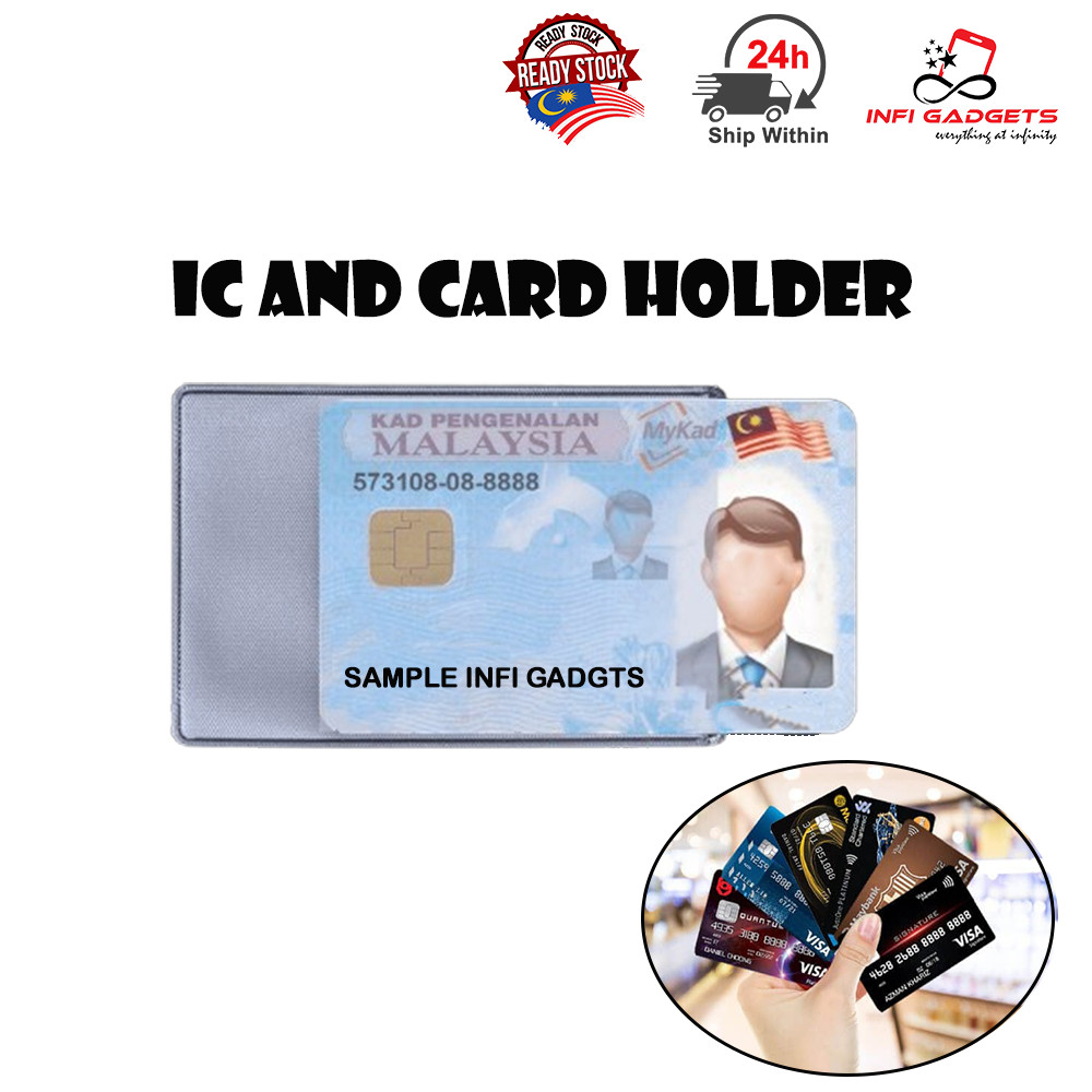PVC โปร่งใส IC myKad ATM Bank การ์ด Lesen นักเรียนผ่านบัตรเครดิต Debit Card พลาสติก ID Multi-functio