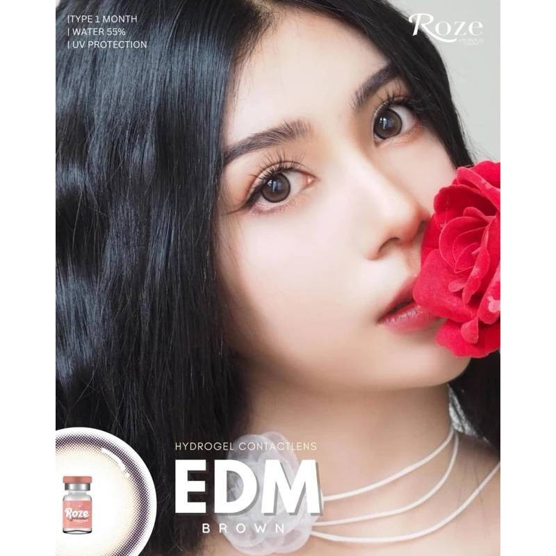 EDM rozelens คอนเเทคเลนส์ บิ๊กอายสุดละมุน bigeye gray brown ✨คอนเเทคเลนส์กรองเเสง✨