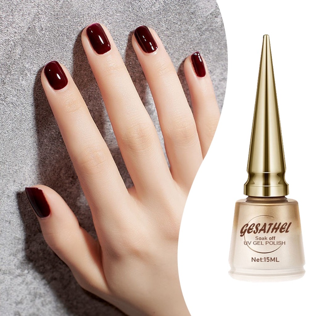 GESATHEL 47สี น้ํายาทาเล็บเจล ยาทาเล็บเจล สีเจลทาเล็บ สีทาเล็บเจล 15MLสีเจล (แบบต้องอบ พร้อมส่ง) - 6