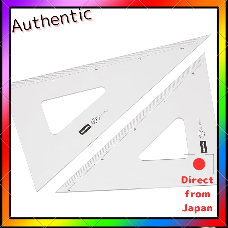 Uchida กระดานวาดภาพ Uchida Drafting Rule, 24cm  2mm, with Scale, 1-809-2402
