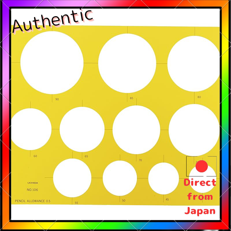 Uchida Drawing Instrument - Template No. 106, Circle Ruler 1-843-0106
