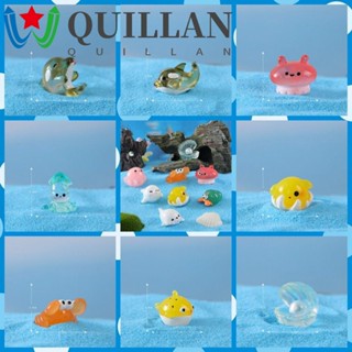 Quillan โมเดลฟิกเกอร์เรซิ่น รูปสัตว์ทะเล บอนไซ ปลาทะเล ขนาดเล็ก สําหรับตกแต่งบ้าน DIY