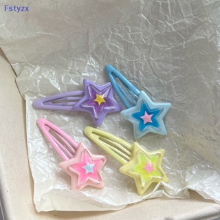 Fstyzx Kawaii กิ๊บติดผม รูปดาวห้าแฉก สีแคนดี้ Y2k เครื่องประดับผม สําหรับเด็กผู้หญิง FY