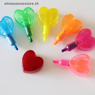 Shine ปากกามาร์กเกอร์ แบบใส รูปหัวใจ 6 ส่วน ถอดออกได้