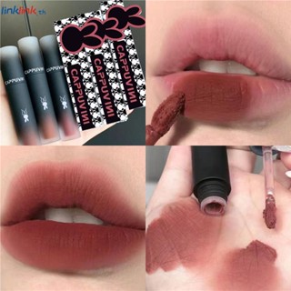 Cappuvini Matte Lip Mud Black Tubes Lip Gloss กำมะหยี่เนื้อแมทน้ำหนักเบา ลิปมัดเนื้อนุ่ม ลิปสติก Mousse Smooth Lip Clay Linklink