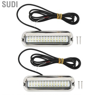 Sudi 2pcs Marine  Lights 42LEDS  Underwater  Boat Light 10-30V DC Drain Plug for Yacht