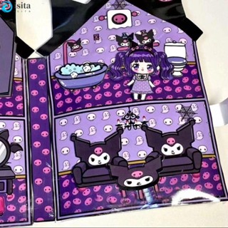 Isita หนังสือสติกเกอร์ ลายการ์ตูนอนิเมะ Chibi Maruko-chan Kuromi Cinnamoroll แฮนด์เมด DIY สําหรับเด็ก