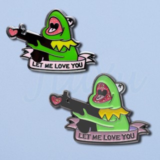 เครื่องประดับ เข็มกลัด รูปกบ Let Me Love You Hard Enamel Pin น่ารัก สร้างสรรค์ สําหรับเพื่อน