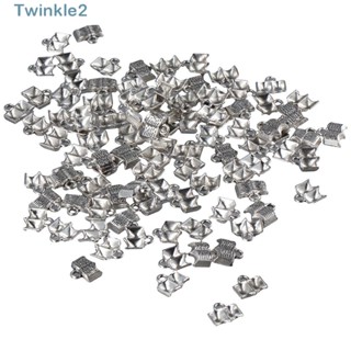 Twinkle จี้สร้อยคออัลลอย สีเงิน สําหรับทําหนังสือ 100 ชิ้น