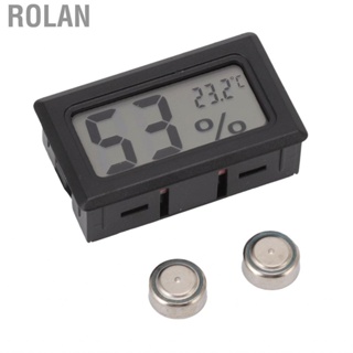 Rolan Electronic  Hygrometer Black LCD HD Digital Display Embedded Hot