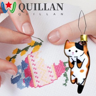 Quillan เข็มสนเข็ม ที่สนเข็ม น่ารัก ในครัวเรือน ปักครอสติช แมนนวล รูปการ์ตูนแมว เครื่องมือ